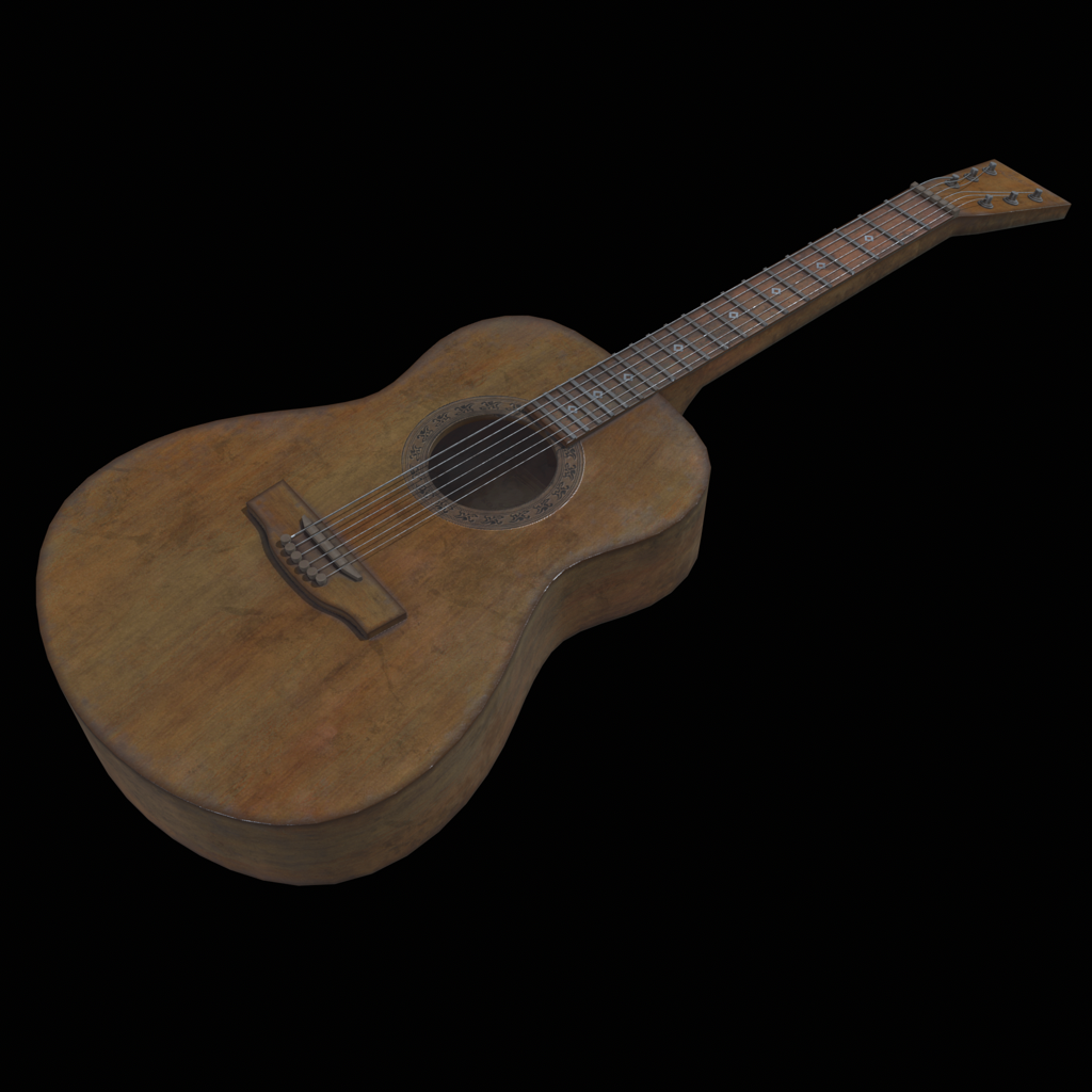 Acoustic guitar — rendered