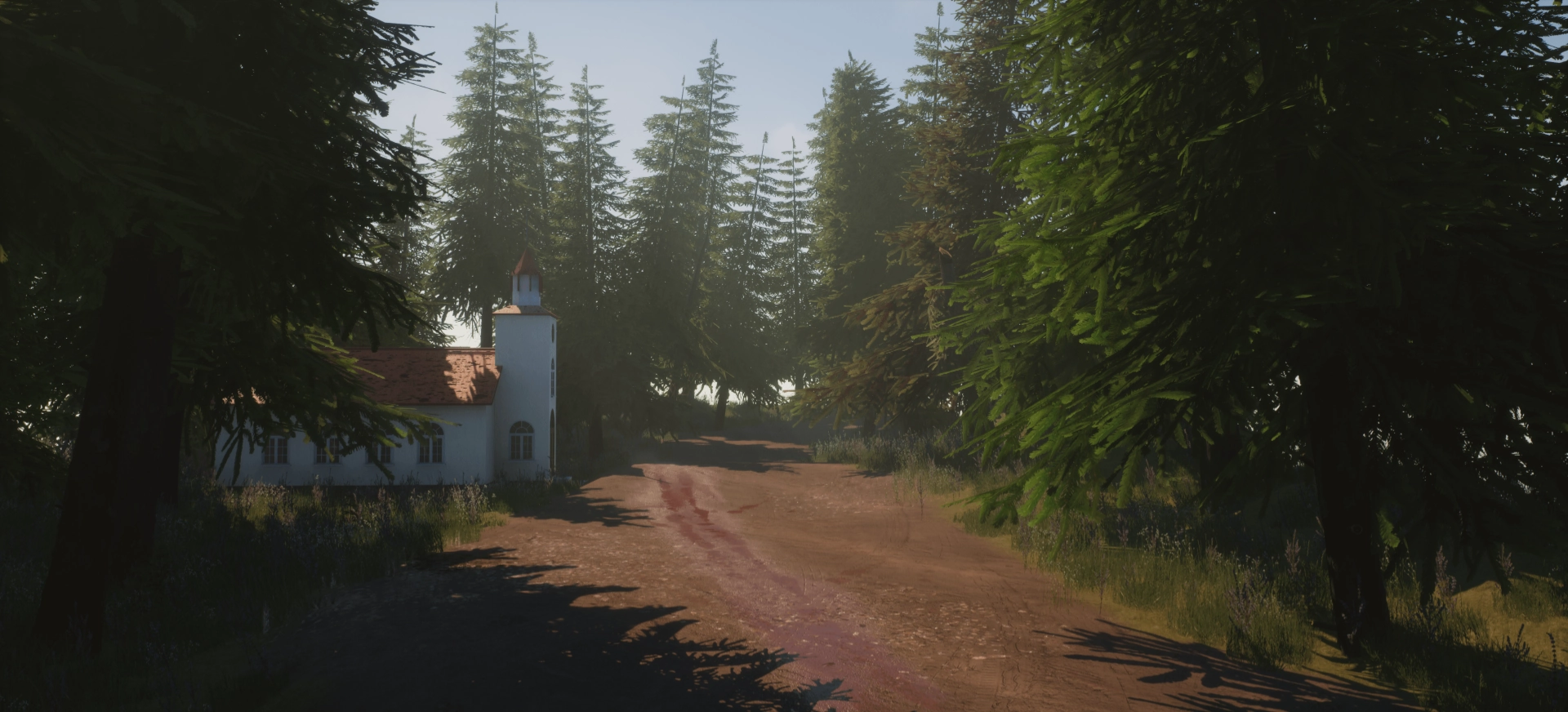 Mysterious Church — main render of the outdoor scene.
